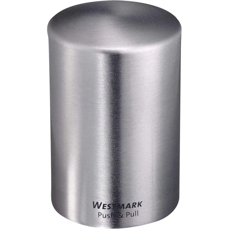 Westmark automatischer Flaschenöffner für Kronkorken-Flaschen, Material: gebürstetes Aluminium, Push&Pull-Automatik, Farbe: silber, Abmessungen: 5.3 x 5.3 x 8 cm – Bild 7