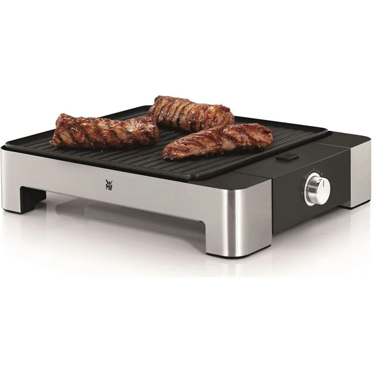 WMF Lono Tischgrill Quadro, Elektrogrill mit kompakter Grillfläche, spülmaschinenfest, 1250 W, Grillfläche geriffelt 27 x 27 cm, edelstahl, schwarz – Bild 6