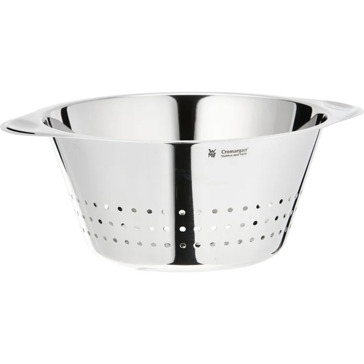 WMF Gourmet Sieb Edelstahl 24 cm, Seiher mit großen Löchern, Nudelsieb, Küchensieb, Cromargan Edelstahl, spülmaschinengeeignet – Bild 1