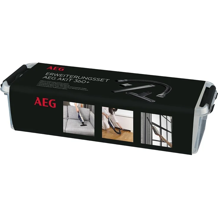 AEG AKIT360+ Erweiterungsset für CX7 Akkustaubsauger (Zubehör, Staubsaugerdüse, Detailreinigung, Zuhause und Auto, Aufbewahrungsbox, flexibler Saugschlauch, Fugendüse, Polsterdüse, Adapter, schwarz) – Bild 2