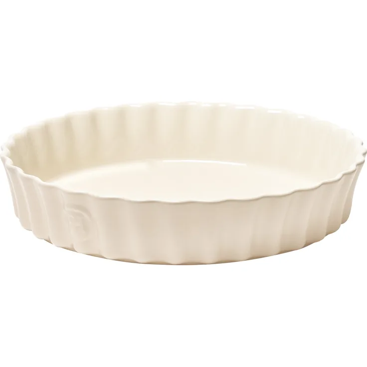 Emile Henry Kuchenform, Keramik, Lehmfarben, 28 x 28 x 5,5 cm