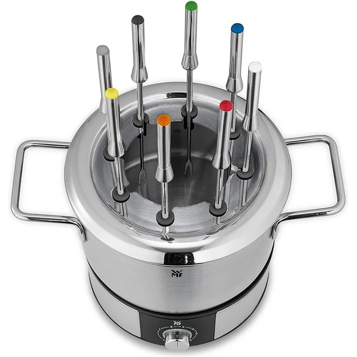 WMF Lono Fondue 1400 W, für bis zu 8 Personen, 1,5 Liter, Thermostat, cromargan matt/silber – Bild 2
