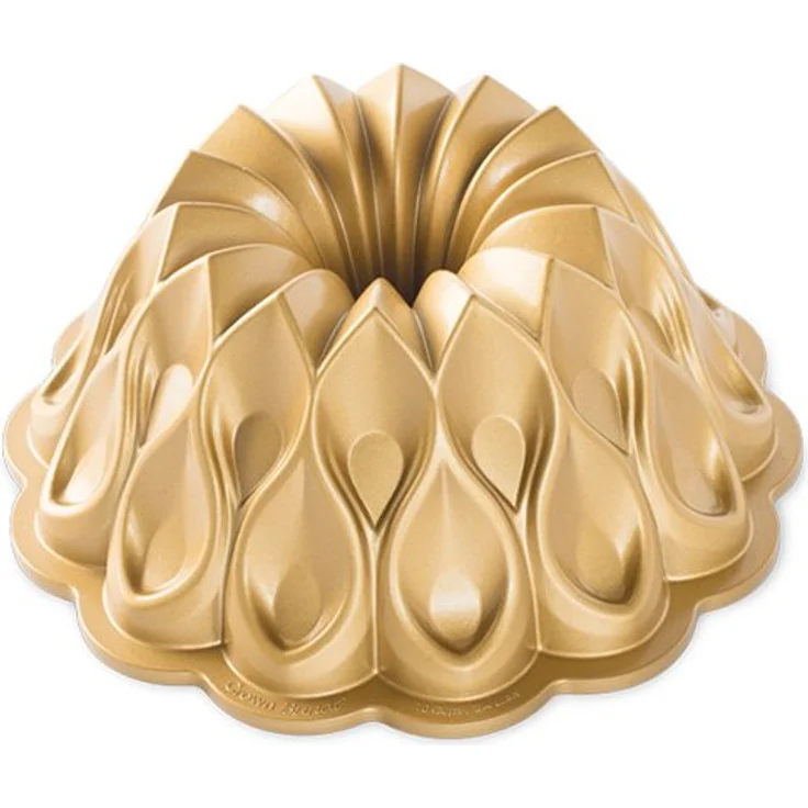 NordicWare Nordic Ware-Non-Stick Kuchen Backform-Krone, Aluminium, Gold, 25,4 x 25,4 x 9,9 cm