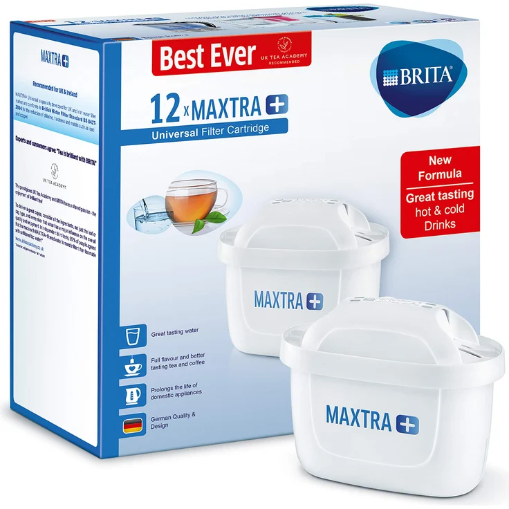 BRITA Maxtra+ Wasserfilter-Kartuschen, Weiß, Plastik, weiß, 12er-Pack – Bild 1