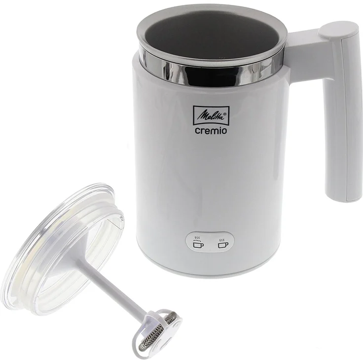 Melitta CREMIO 1014-01 Milchschäumer, 450W, 150ml Milchschaum, für kalte und warme Milch, antihaftbeschichteter Behälter, perfekter, feinporiger Milchschaum, weiß – Bild 8