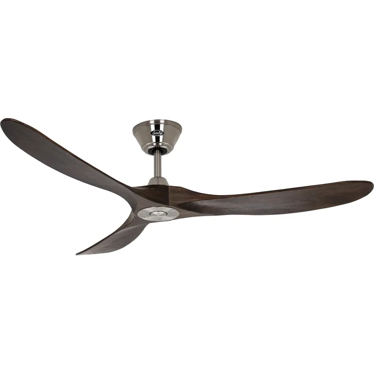 CasaFan Energiespar Deckenventilator Eco Genuino Chrom - Nussbaum 122 cm