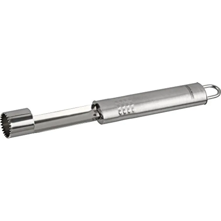 Fackelmann Apfelentkerner OVALGRIFF, Apfelausstecher aus Edelstahl, Küchenhelfer für Obst und Gemüse (Farbe: Silber), Menge: 1 Stück