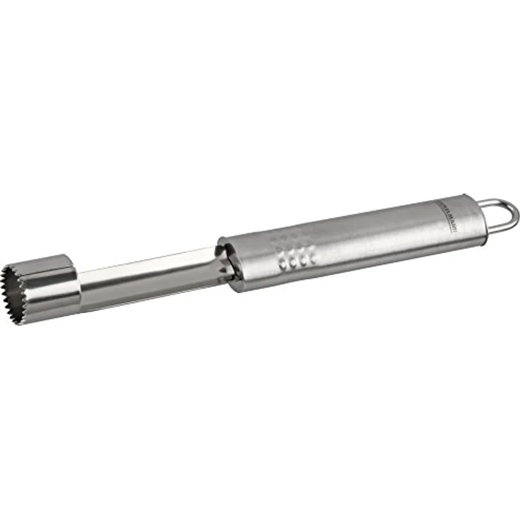 Fackelmann Apfelentkerner OVALGRIFF, Apfelausstecher aus Edelstahl, Küchenhelfer für Obst und Gemüse (Farbe: Silber), Menge: 1 Stück