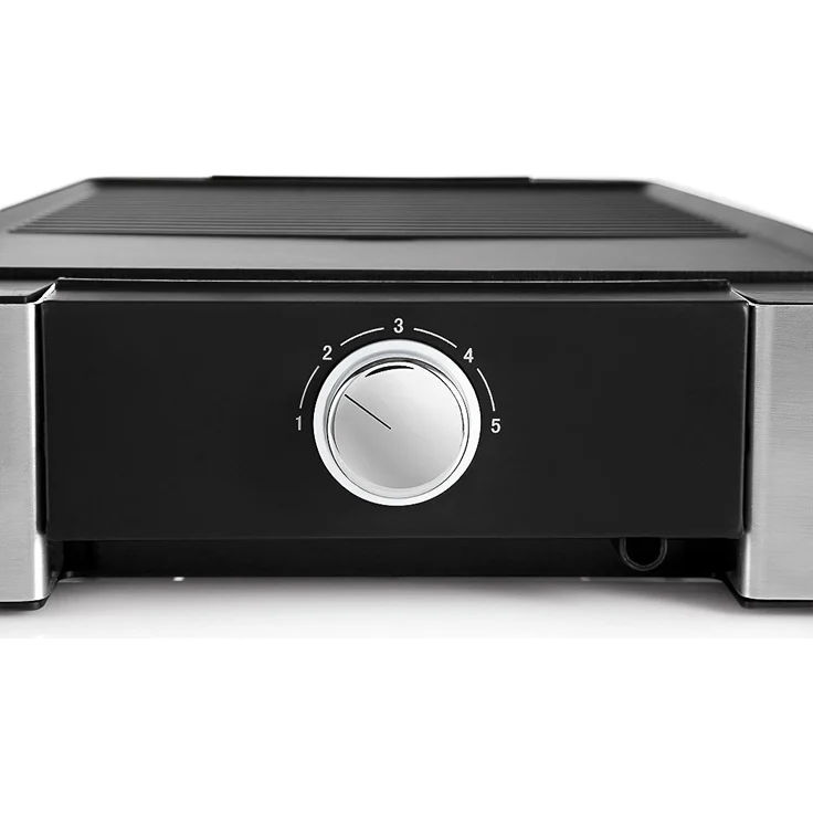 WMF Lono Tischgrill, glatte und geriffelte Grillfläche, 27 x 41 cm, 2300 Watt, edelstahl, schwarz – Bild 2
