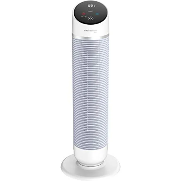 Rowenta HQ8120 Silent Comfort 3in1 Turmventilator | Heizlüfter- und Ventilatorfunktion | filtert die Luft | Eco-Heizmodus | Smart-Modus | Fernbedienung | Timer | Auto-Off | Weiß, Heizlüfter