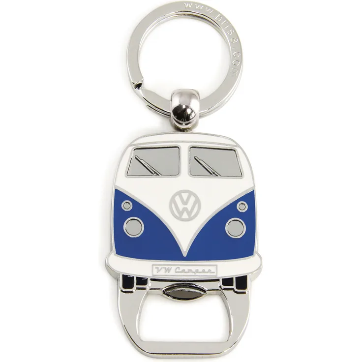 VW Bulli T1 Schlüsselanhänger mit Flaschenöffner blau