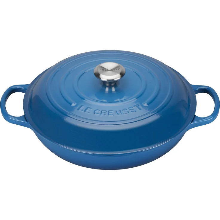 Le Creuset Signature Gusseisen Gourmet-Profitopf, Rund, Ø 26 cm, 2 l, Für alle Herdarten inkl. Induktion geeignet, Marseille – Bild 1