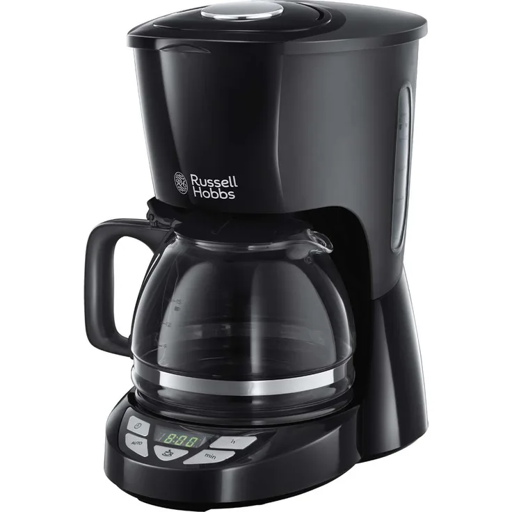 Russell Hobbs Digitale Kaffeemaschine Textures+, programmierbarer Timer, bis 10 Tassen, 1,25l Glaskanne, Warmhalteplatte, Abschaltautomatik, Tropf-Stopp, 975W, Filterkaffeemaschine 22620-56