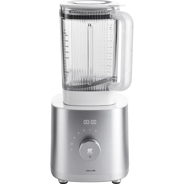 Zwilling Enfinigy Hochleistungsstandmixer 1600W 5300, 12 Geschwindigkeiten, 6 Automatikprogramme, 1,8L Behälter, silber – Bild 1