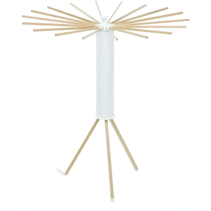 Foppapedretti Octopus Myhome Wäscheständer, Aluminium-PVC-Holz Buche, weiß, 112 x 112 x 121 cm