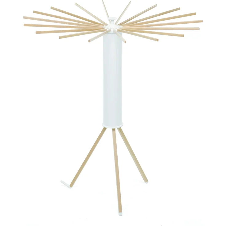 Foppapedretti Octopus Myhome Wäscheständer, Aluminium-PVC-Holz Buche, weiß, 112 x 112 x 121 cm