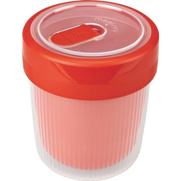 Rotho Memory B3 Thermotasse, Kunststoff (BPA-frei), rot-transparent, 0,5 Liter (10,6 x 10,6 x 12,1 cm) – Bild 1