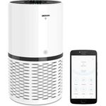 Medion MD10171 Luftreiniger, Touch LED, HEPA-Filter, 23 W, 52 m², 250 m³-h Luftdurchsatz, APP-Steuerung