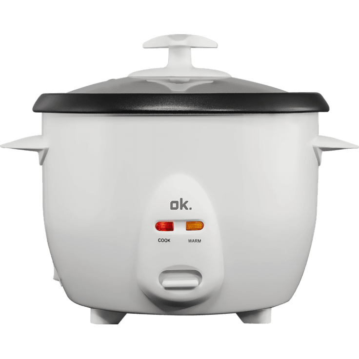 OK. ORI 1140 Reiskocher, 400 Watt, 1 Liter Fassungsvermögen, weiß, Metall