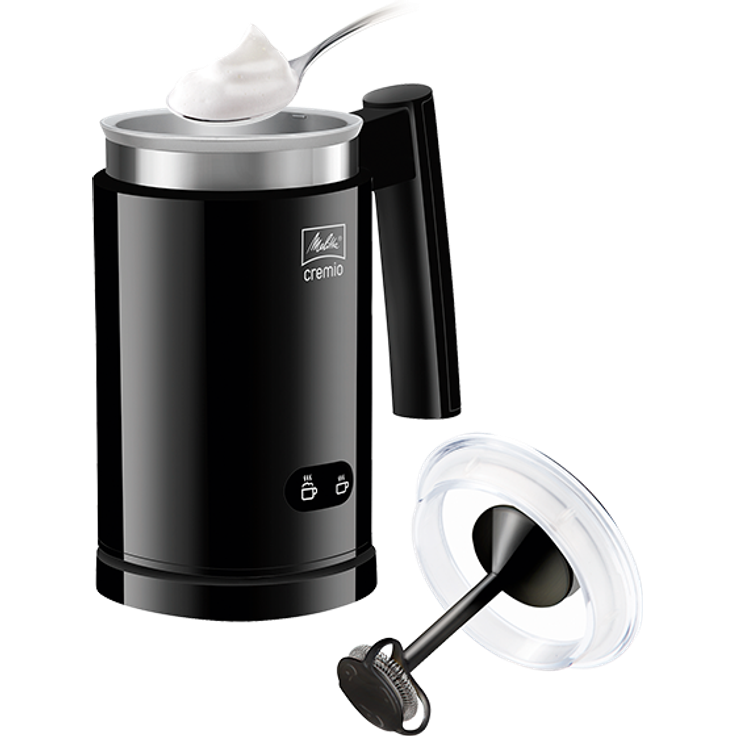 Melitta CREMIO 1014-02 Milchschäumer, 450W, 150ml Milchschaum, für kalte und warme Milch, antihaftbeschichteter Behälter, perfekter, feinporiger Milchschaum, schwarz – Bild 7