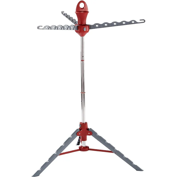 EASYmaxx Wäscheständer grau, rot – Bild 1