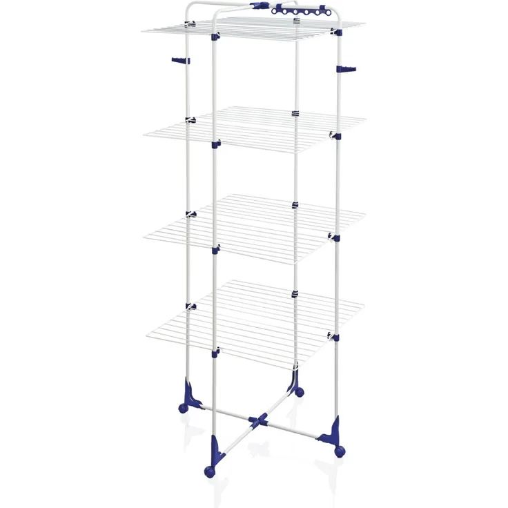 Leifheit Standtrockner Tower 450 Boden blau, weiß – Wäsche-Trockner 1 Stück (S))