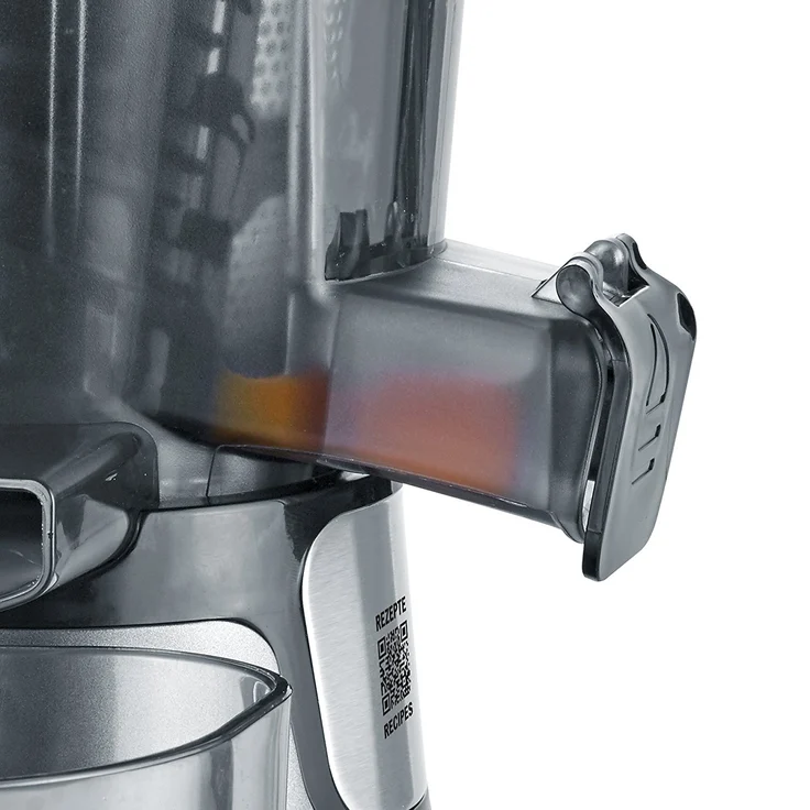 SEVERIN ES 3571 Slow Juicer (150 W, Inkl. Frozen-Fruits-Aufsatz) metallic grau-schwarz-edelstahl – Bild 8