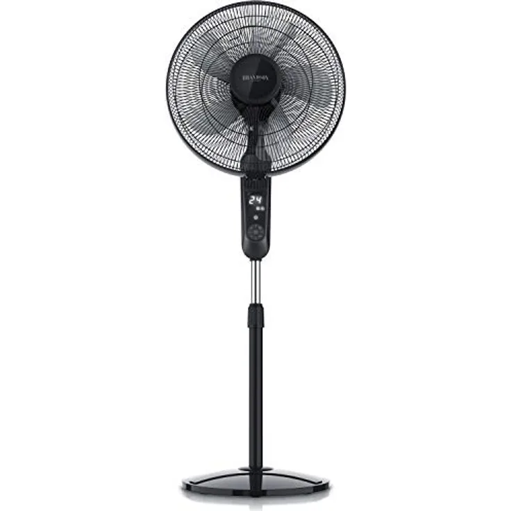 Brandson Standventilator DC Silent mit Fernbedienung + Display - mobiler Lüfter - 24 Geschwindigke