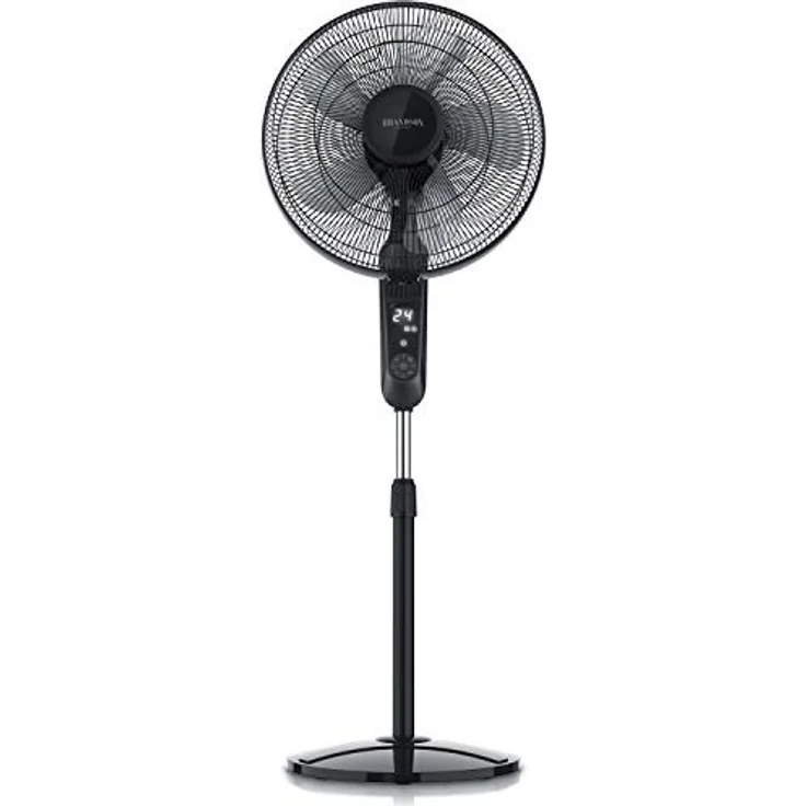 Brandson Standventilator DC Silent mit Fernbedienung + Display - mobiler Lüfter - 24 Geschwindigke