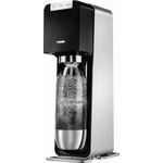 SodaStream Power Wassersprudler, schwarz, 3 Sprudelstärken elektrisch auf Knopfdruck auswählen, inkl. 1 PET-Flasche (1 Liter) und 1 Kohlensäurezylinder 