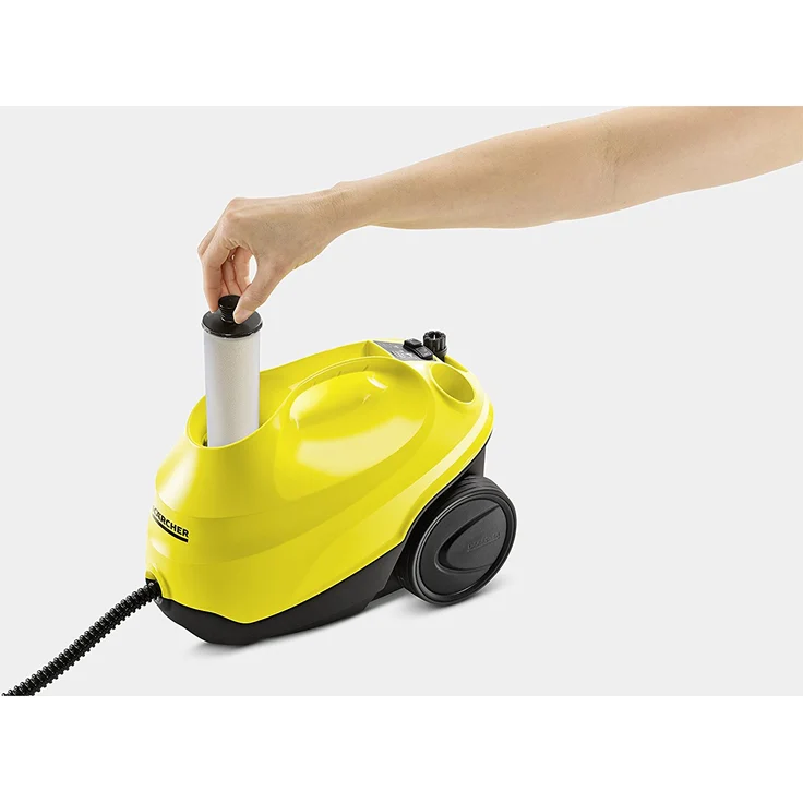 Kärcher Dampfreiniger SC 3 EasyFix (Kurze Aufheizzeit: nur 30 Sekunden, Flächenleistung je Tankfüllung: ca. 75 m², Tank permanent befüllbar, Entkalkungskartusche, Parkposition, weiteres Zubehör) – Bild 3