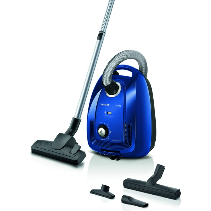 Siemens iQ300 VSC3320, Bodenstaubsauger mit Beutel, blau – Bild 1