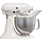KitchenAid Artisan 5KSM150PSEWH Küchenmaschine mit Direktantrieb, 300W, 4,8L Edelstahlschüssel, 10 Geschwindigkeitsstufen, weiß, Serie: 5KSM150PS 