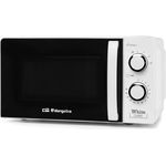 Orbegozo MI2115 Mikrowelle mit Heißluft, Standgerät, 20 Liter Garraum, 700 Watt, Auftauen, weiß