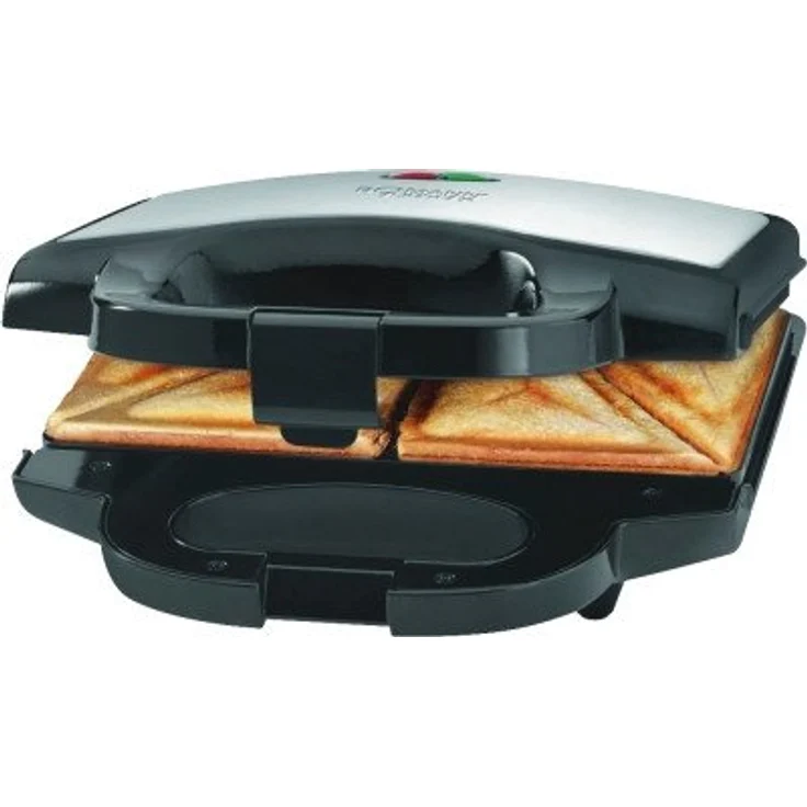 Bomann ST 1372 CB Sandwichtoaster, dreieckige Sandwichplatten mit Antihaftbeschichtung, automatischer Temperaturregler, Edelstahleinlage, schwarz – Bild 2