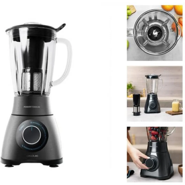 Cecotec Standmixer Power Black Titanium 1500 PerfectMix 1,8 L 1500W