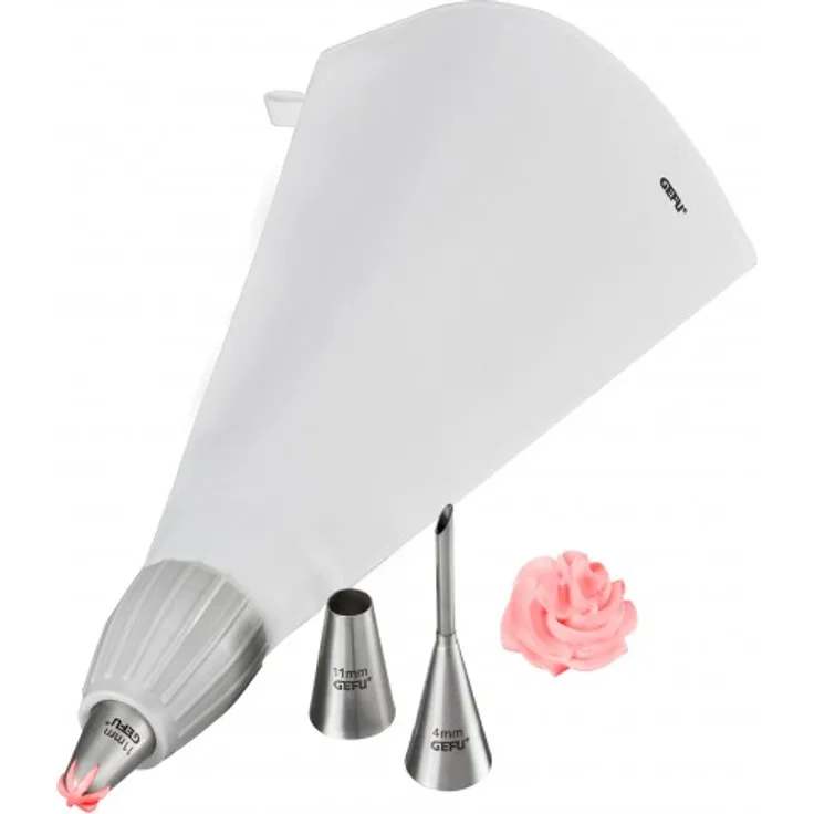 Gefu Decore Spritzbeutel Set mit Edelstahltüllen