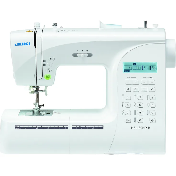 Juki HZL-80HP-B  197 Nähprogramme Display Knopflochautomatik Nadeleinfädler Nähmaschine, weiß