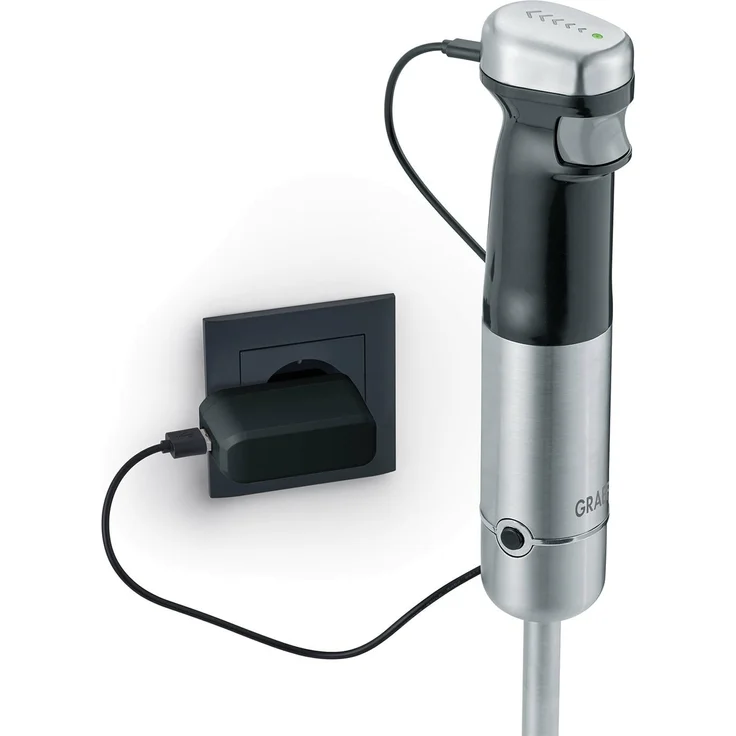 Graef HB802 Akku-Stabmixer, 200W, Stepless TouchControl, inkl. 4-teiligem Zubehör-Set & Aufbewahrungsbox, schwarz, edelstahl – Bild 8