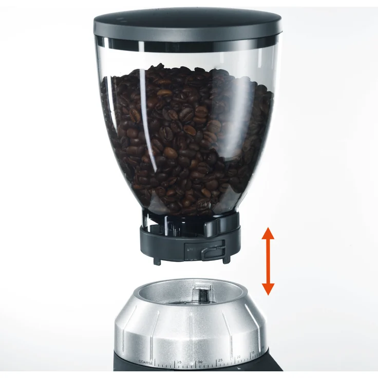 Graef CM 800 elektrische Kaffeemühle, 350g Bohnenbehälter, Kegelmahlwerk, 40 Mahlstufen, grau-schwarz – Bild 3
