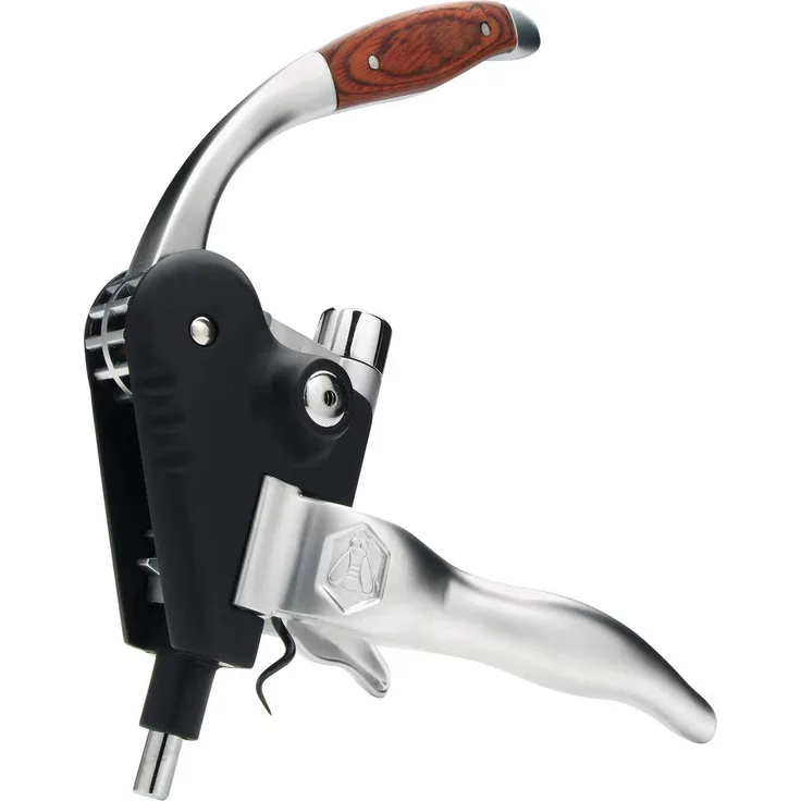LAGUIOLE Korkenzieher mit Cremallière-Hebel - Aluminium und Holz - Mit Ersatzdrehung - Geschenkbox - Metall, Aluminium, Holz - Schwarz, braun