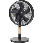 Bestron Mobiler Tischventilator mit Schwenkfunktion, Höhe: 57 cm, Ø 35 cm, Summer Breeze, 35 Watt, Schwarz-Braun