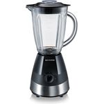 Severin SM 3718 Standmixer mit Glas-Mixbehälter, 1,5 L, ca. 550 W, SM 3718, Edelstahl-Schwarz