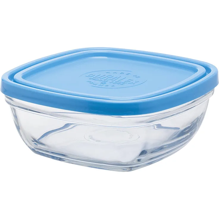 Duralex LYS 2 1-2 Tasse klarem Quadratische Aufbewahrungsbox Schüssel mit Deckel