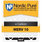 Nordic Pure 13 x 24 x 1exactcustomm10 + C-6 Merv 10 + Carbon AC Ofen Filter, 6 Stück