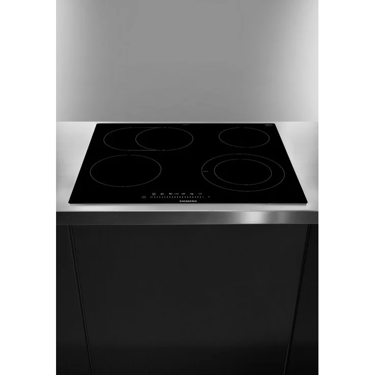 Siemens ET601FNP1E, Kochfeld, Einbaugerät, Autark ja, 4 Kochstellen, Timer, Betriebsart elektrisch, Leistungsstufen 17, Breite 57.2 cm, schwarz – Bild 4