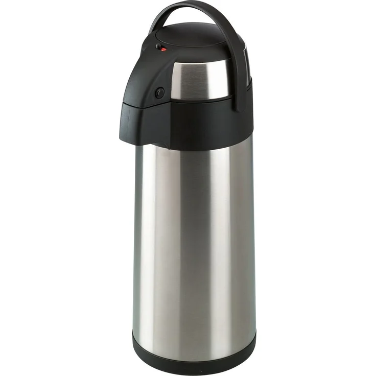 axentia Airpot in Silber, Pumpkanne aus rostfreiem Edelstahl, Volumen: ca. 5 L