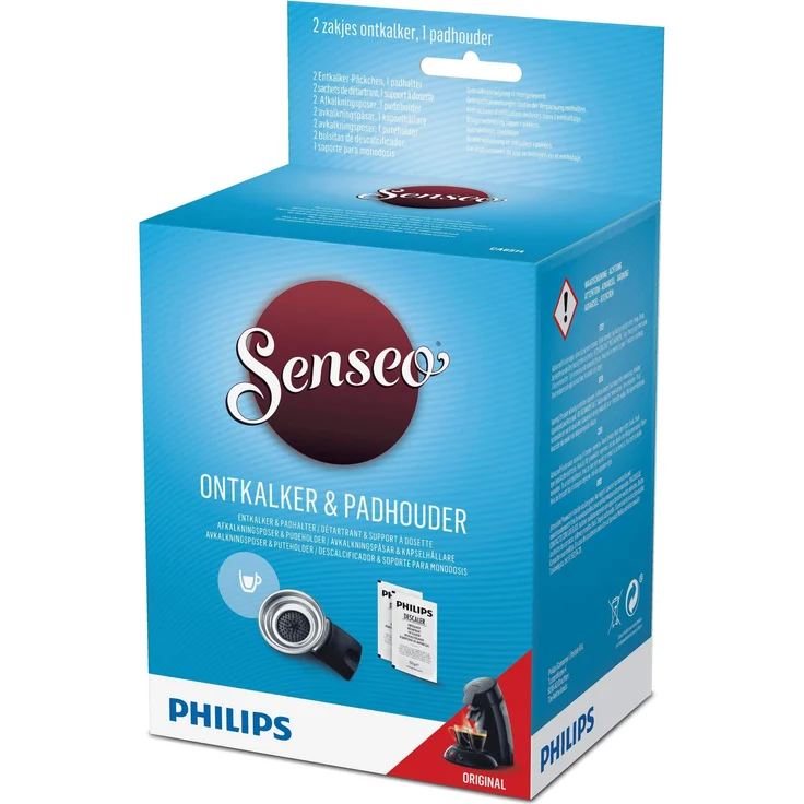 Philips Senseo CA6522-01 für Senseo Original Kaffeepadmaschine Flüssigentklker und Padhalter für 1 Tasse, Rostfreier Stahl – Bild 1