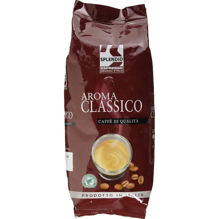 Splendid Espresso Originale d’Italia Classico, 1kg Bohnenkaffee, ganze Bohne, aromatischer Espresso mit ausgewogenem Geschmack
