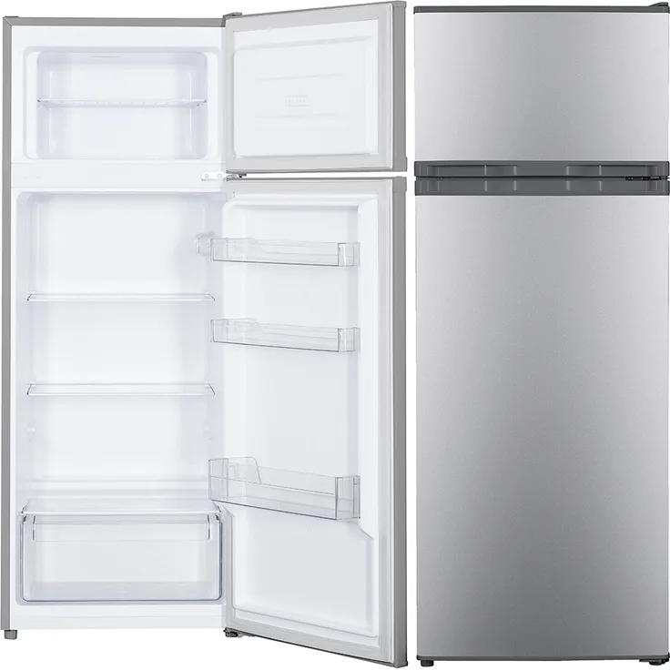 PKM GK212 SI Kühl-Gefrierkombination, freistehend, inox, Höhe 143 cm, Energieklasse E